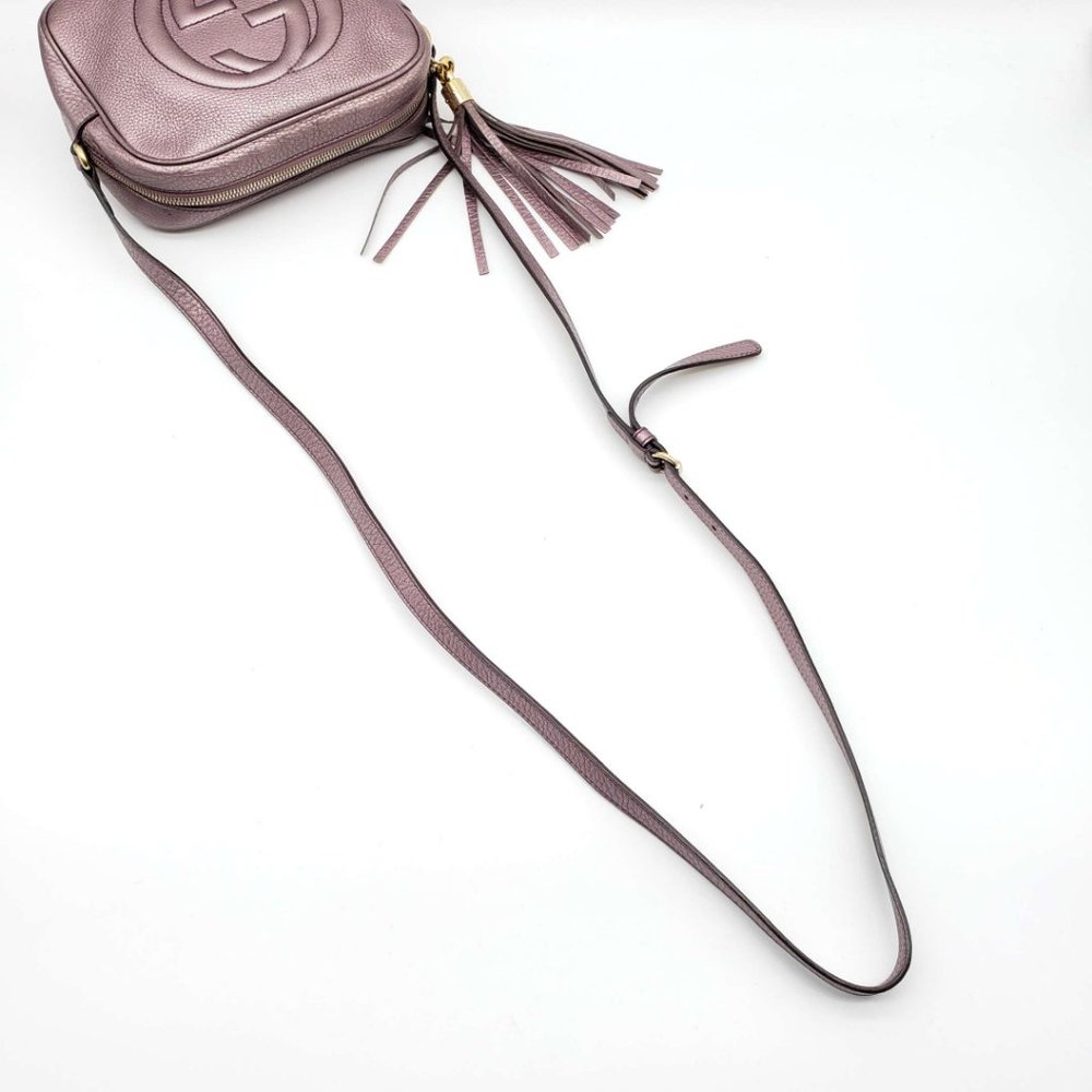Gucci Disco Camera Metallic Leather Crossbody Bag - Picture 3 of 14